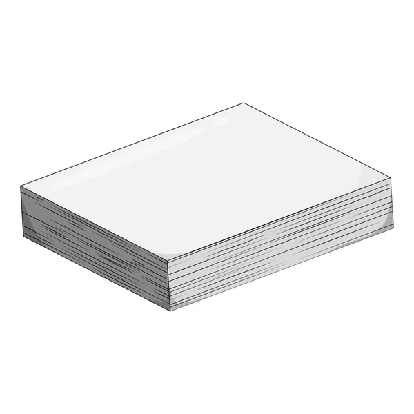Heap Paperwork Sheet Cartoon Vector Design Isolated White Background — Stock Vector