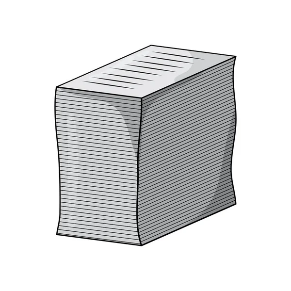 Montón Papeleo Hoja Dibujos Animados Diseño Vectorial Aislado Sobre Fondo — Vector de stock