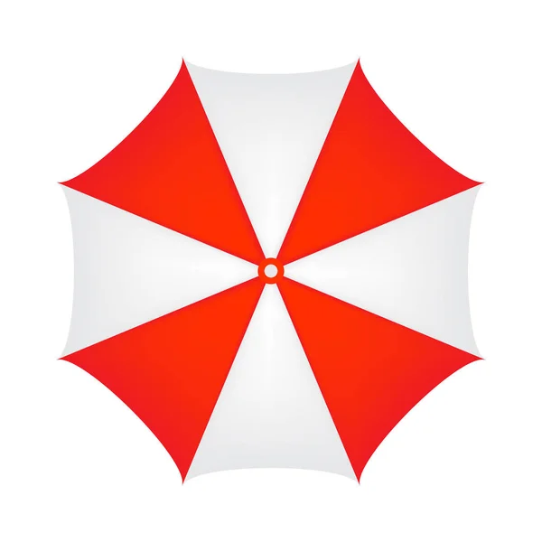 Paraguas Icono Vista Superior Diseño Aislado Sobre Fondo Blanco — Vector de stock