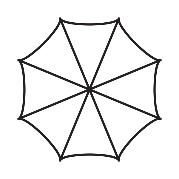 Şemsiye Simgesi Üst Görünüm Tasarımı Beyaz Arkaplanda Izole Edildi — Stok Vektör