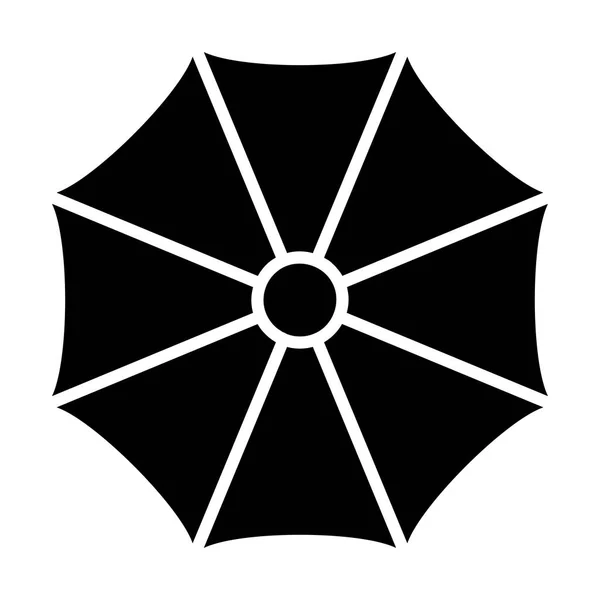 Paraguas Icono Vista Superior Diseño Aislado Sobre Fondo Blanco — Archivo Imágenes Vectoriales