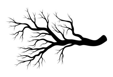 Beyaz adam izole çıplak dal kış tasarım