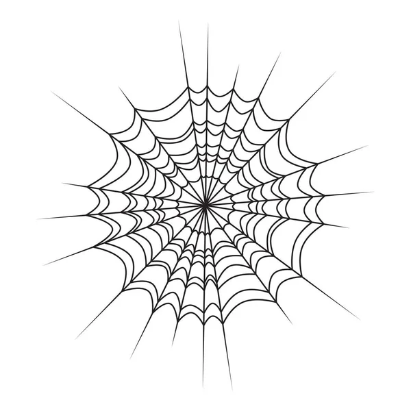 Spiderweb Halloween Design Isolado Backgroun Branco — Vetor de Stock