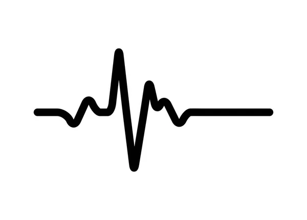 Ritmo Cardíaco Electrocardiograma Ecg Señal Ekg Diseño Del Concepto Línea — Vector de stock