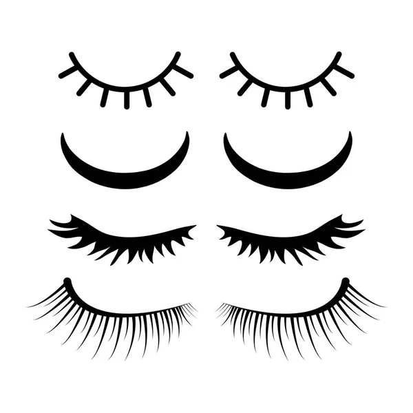 Kirpikli kapalı gözler beyaz arkaplanda izole edilmiş tasarım dizaynı