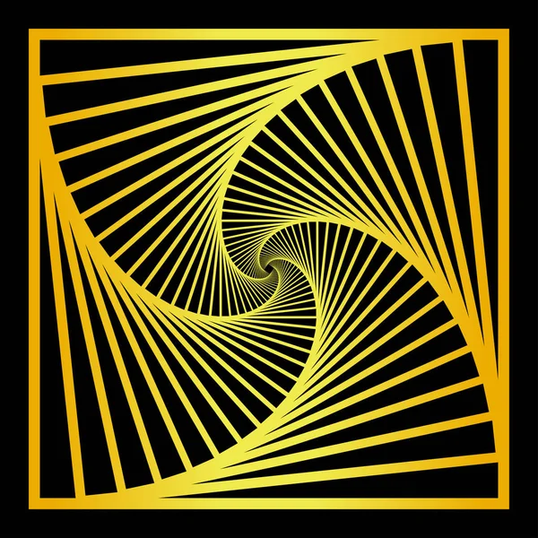 Внутренний Концентрический Вращающийся Спирально Квадраты Абстрактный Геометрический Фон Оптическая Иллюзия — стоковый вектор