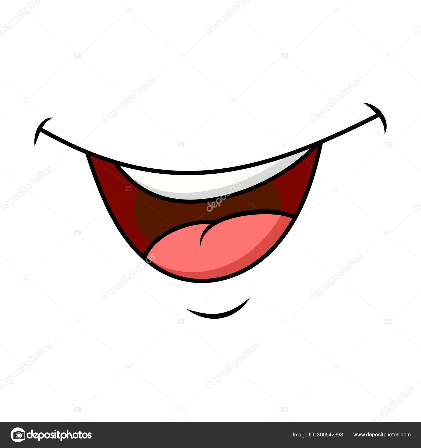 Vetor Ajustado Da Boca Dos Desenhos Animados Língua, Sorriso, Dentes  Choque, Gritaria, Sorrindo, Raiva Emoções Expressivos Ilustr Ilustração do  Vetor - Ilustração de facial, sinal: 122022591