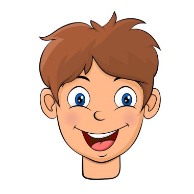 beyaz bac izole küçük boy avatar kafa yüz karikatür tasarım