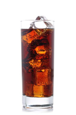 Beyaz arka plan üzerinde izole cola bardak