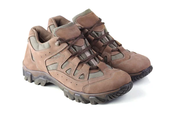 Hiking Boots Isolated White Background — Stock Photo, Image