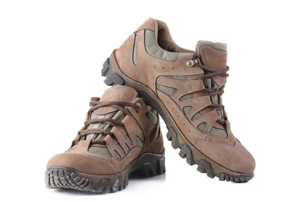Hiking Boots Geïsoleerd Witte Achtergrond — Stockfoto