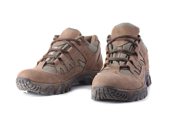 Hiking Boots Geïsoleerd Witte Achtergrond — Stockfoto