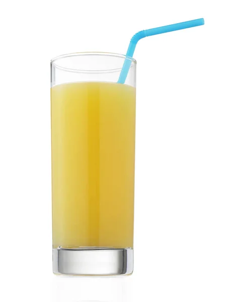 Glass Orange Juice Isolated White Background — Stock Photo, Image