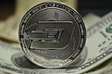 cryptocurrency dash para doları banknot üzerinde döşeme