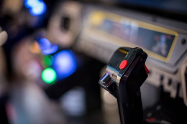 Arcade oyun sevinç sopa yumuşak odak.