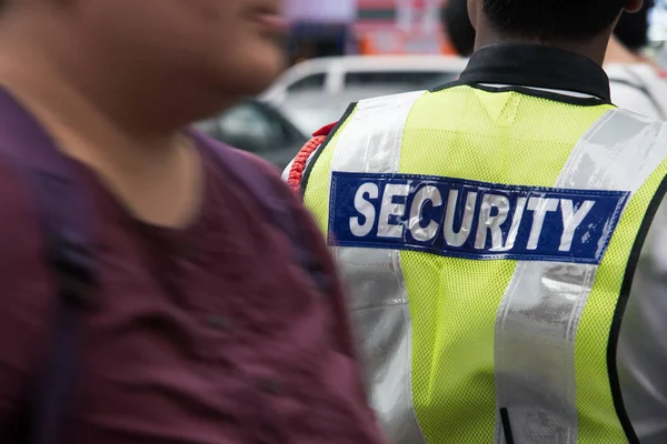 Close up security in downtown. — Stock Photo, Image