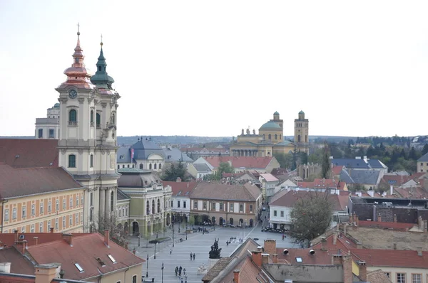 Панорама Центральной Площади Эгера — стоковое фото