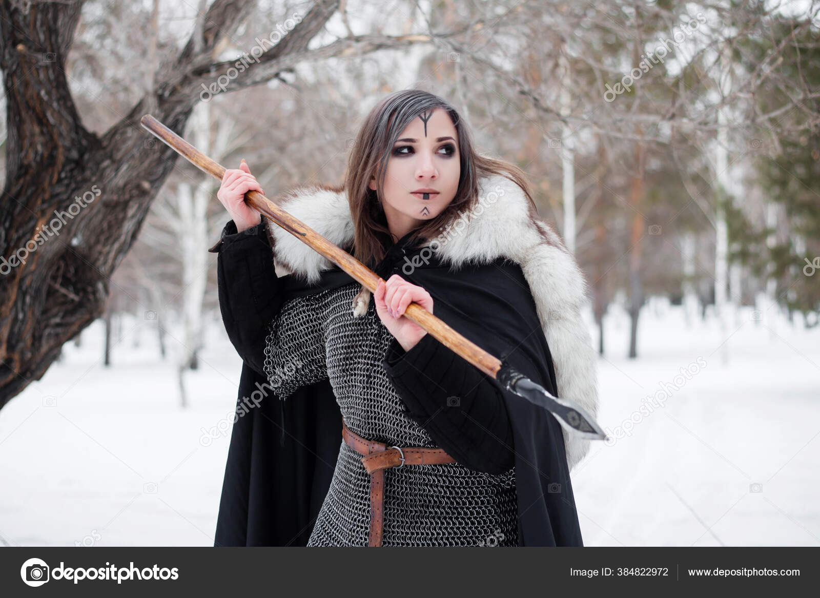 Vestido De Fantasia Feminino Viking Warrior Princess Tamanho