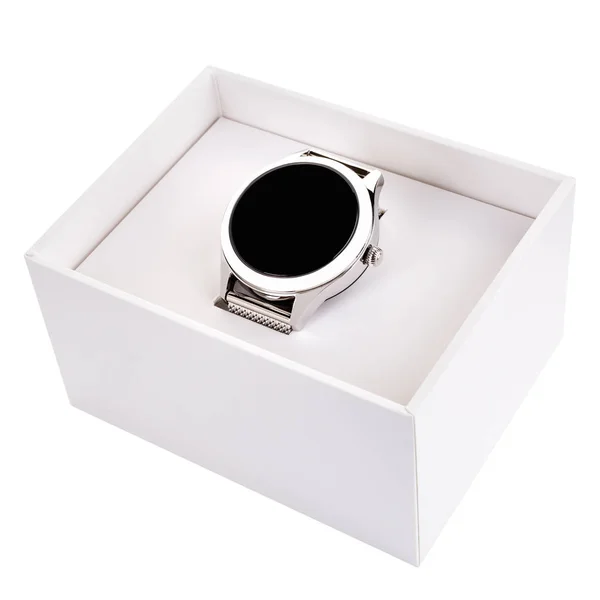 Wristwatch in white box — ストック写真