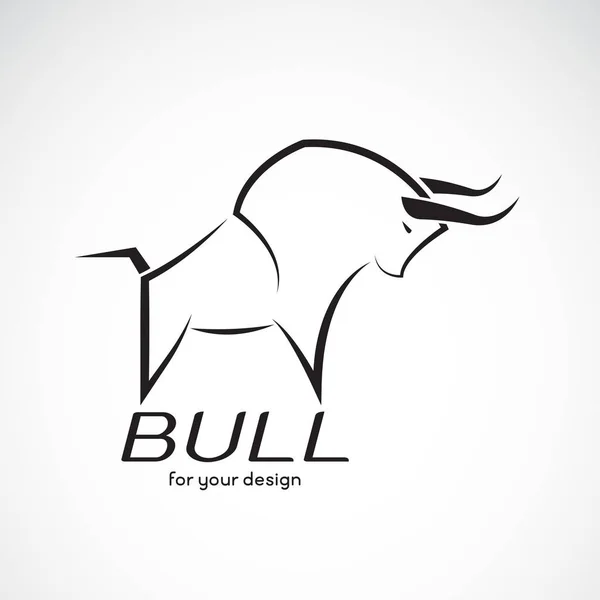 Vector Bull Design White Background Wild Animals Vector Illustration 수있는 — 스톡 벡터