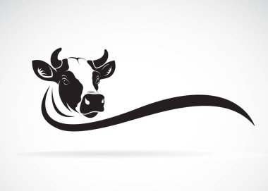 Vector of cow head design on white background, Farm animal, Vector illustration. Easy editable layered vector illustration. clipart