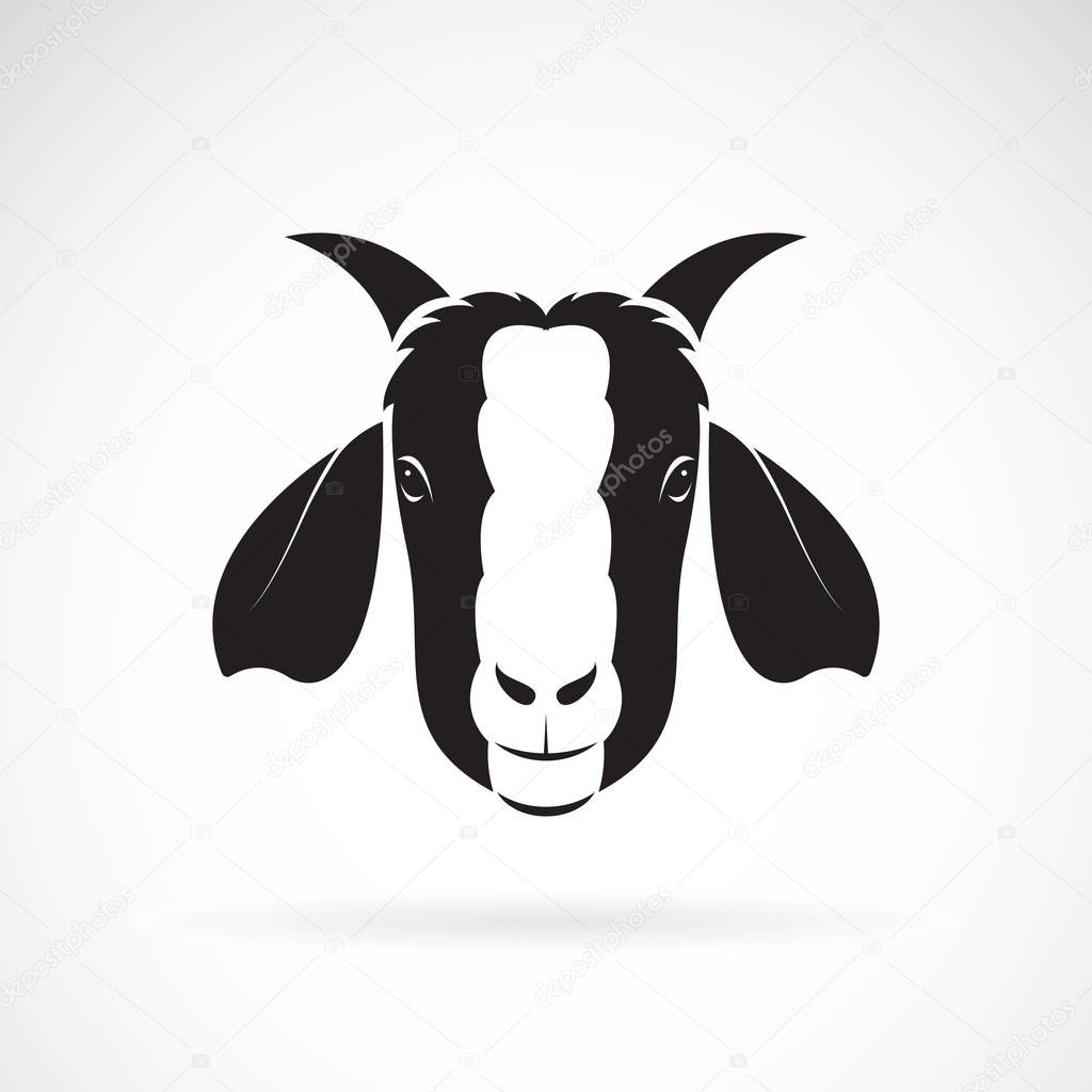 Vector of goat head design on white background. Wild Animals. Easy editable layered vector illustration.
