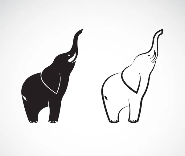 Vector Diseño Elefante Sobre Fondo Blanco Animales Salvajes Vector Elefante — Vector de stock