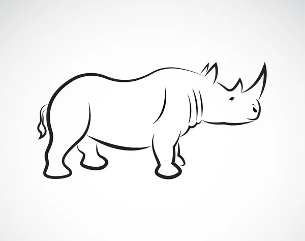 Vector Diseño Rinoceronte Sobre Fondo Blanco Animales Salvajes Vector Elefante — Vector de stock