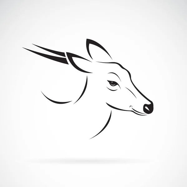Vector Barking Deer Muntjac Muntiacini White Background 野生動物 編集しやすいレイヤーベクトルイラスト — ストックベクタ