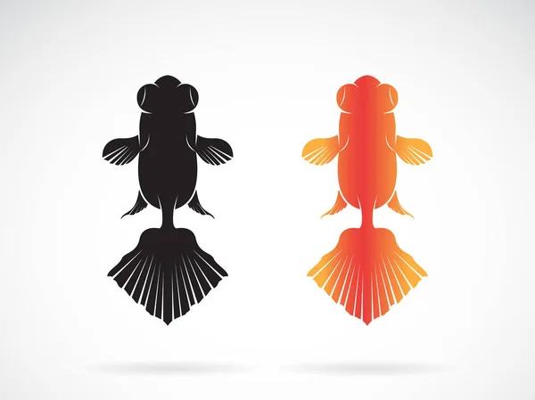 Vector Diseño Peces Dorados Sobre Fondo Blanco Icono Peces Mascotas — Archivo Imágenes Vectoriales