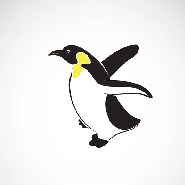 Vetor Desenho Pinguim Fundo Branco Animais Polares Ícone Pássaro Ilustração — Vetor de Stock