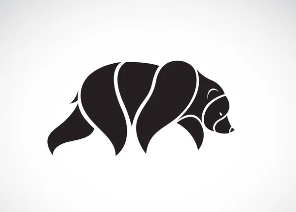 Vetor Design Urso Fundo Branco Animais Selvagens Bear Logotipo Ícone — Vetor de Stock