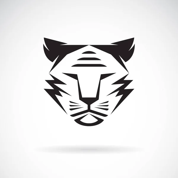 Vecteur de dessin de visage de tigre sur fond blanc. Animaux sauvages . — Image vectorielle