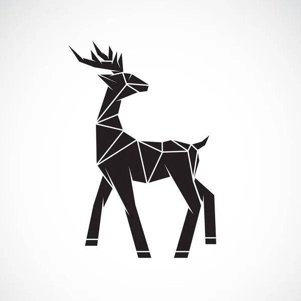 Vettore di disegno cervo su sfondo bianco. Animali selvatici . — Vettoriale Stock