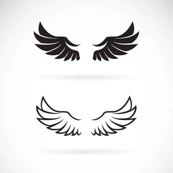 Vektor návrhu křídla na bílém pozadí. Ikona nebo logo křídla. Aplikace — Stockový vektor