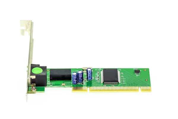 Image of lan network card for computer isolated on white backgro — Stock Photo, Image