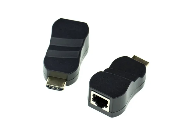 Imagen del extensor HDMI a la red lan ordenador adaptador de Internet —  Fotos de Stock