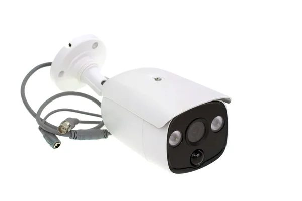 Image of white security CCTV camera or closed circuit television — Stock Photo, Image