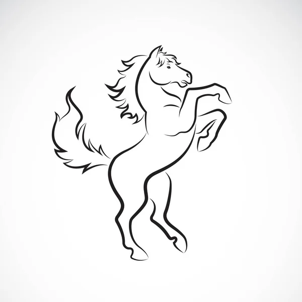 Vektor vzhledu koňských koní na bílém pozadí. Zvířat. Hor — Stockový vektor