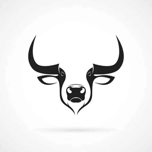 Vector Bull Head Design White Background Wild Animals Easy Editable — Stock Vector