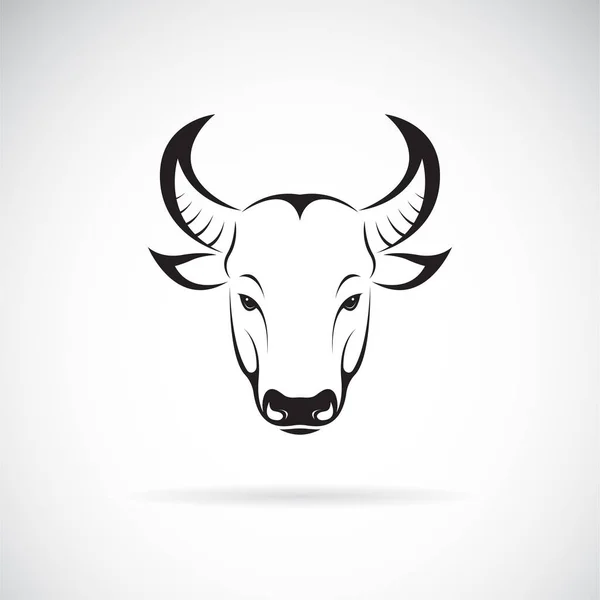Wektor Konstrukcji Głowy Byka Białym Tle Dzikie Zwierzęta Łatwa Edytowalna — Wektor stockowy