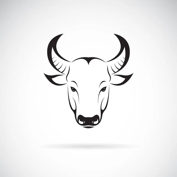 Vector Diseño Cabeza Toro Sobre Fondo Blanco Animales Salvajes Fácil — Archivo Imágenes Vectoriales