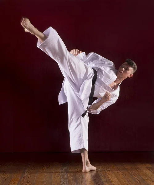 Black Belt Karate Martial Arts Master Exhibition — Stock Photo, Image