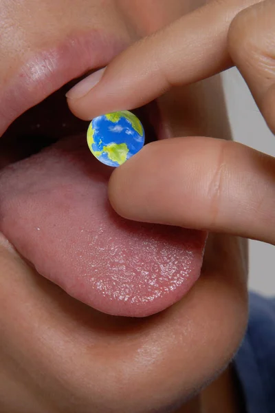 Eating World Concept Mouth — Stock Photo, Image