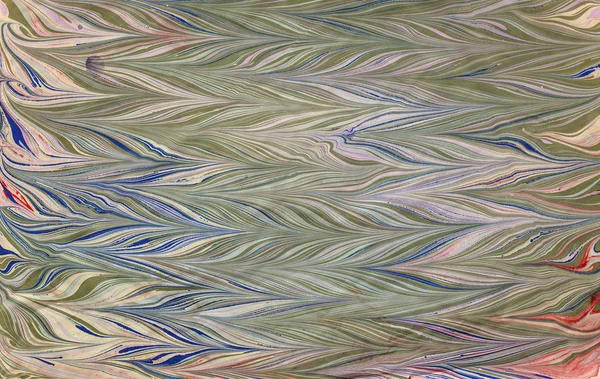 Imprint ebru textur på papper gröna svansar — Stockfoto