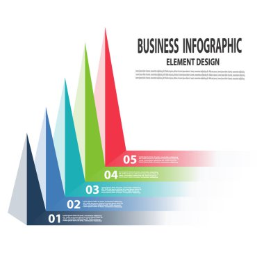 Üçgen merdiven adım seçenekleri. Analiz, banner, Adım, düzen, seçenekler, adım, web tasarımı, İş infographics için. Vektör çizimi.