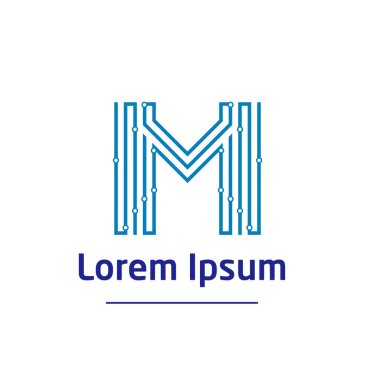 Harf M teknoloji Logo