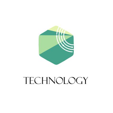 Soyut geometrik logo tasarım ilham