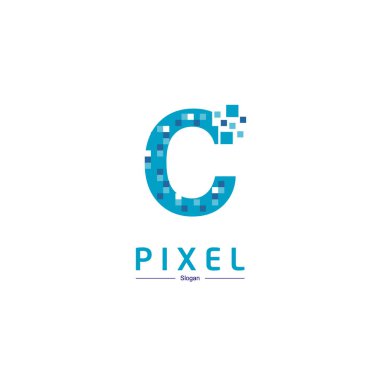 Vektör piksel C Logo