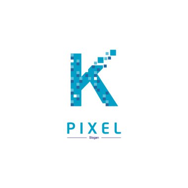 Vektör piksel K Logo